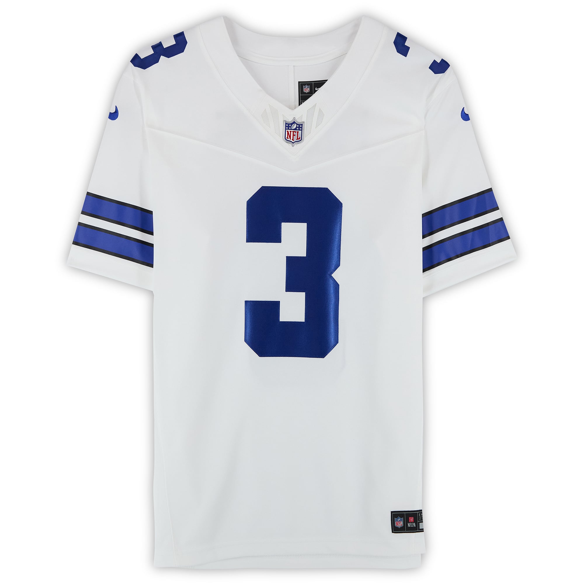 Maillot Nike Vapor Fuse blanc en édition limitée, autographié par George Pickens des Dallas Cowboys