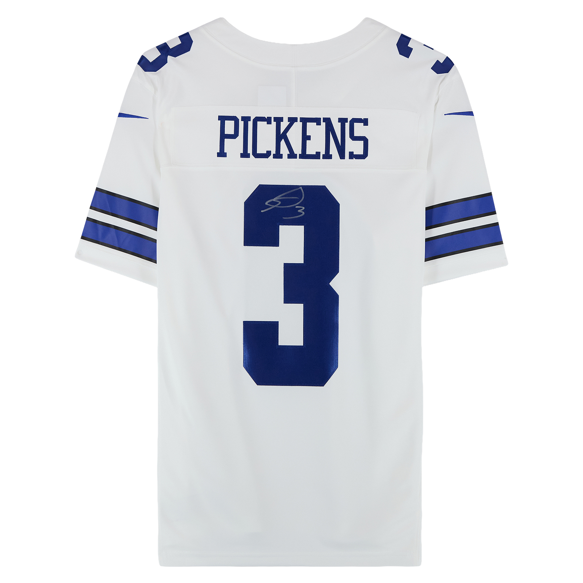 Maillot Nike Vapor Fuse blanc en édition limitée, autographié par George Pickens des Dallas Cowboys