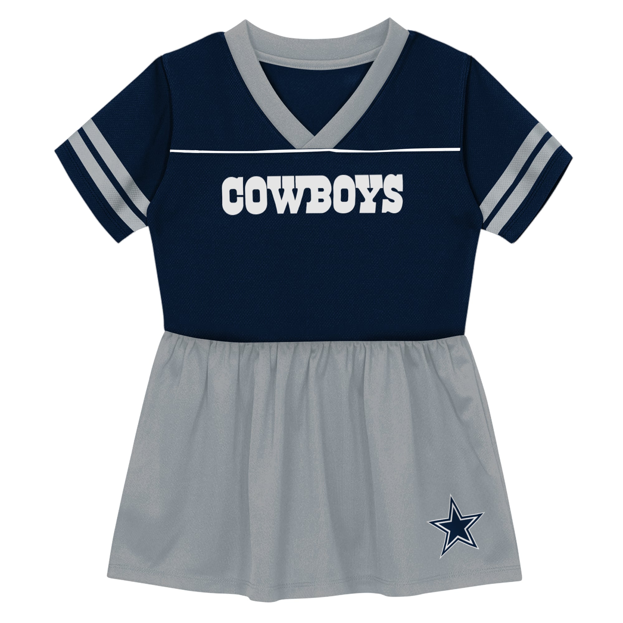 Robe en jersey bleu marine Outerstuff Dallas Cowboys Stadium Lights 2.0 pour petites filles