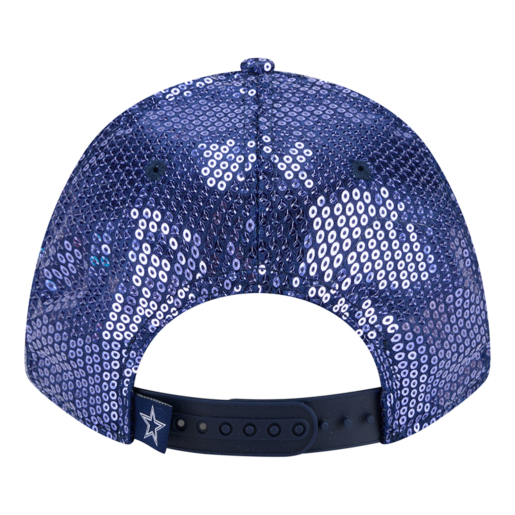 Casquette ajustable New Era Dallas Cowboys bleu marine à paillettes 9FORTY pour filles
