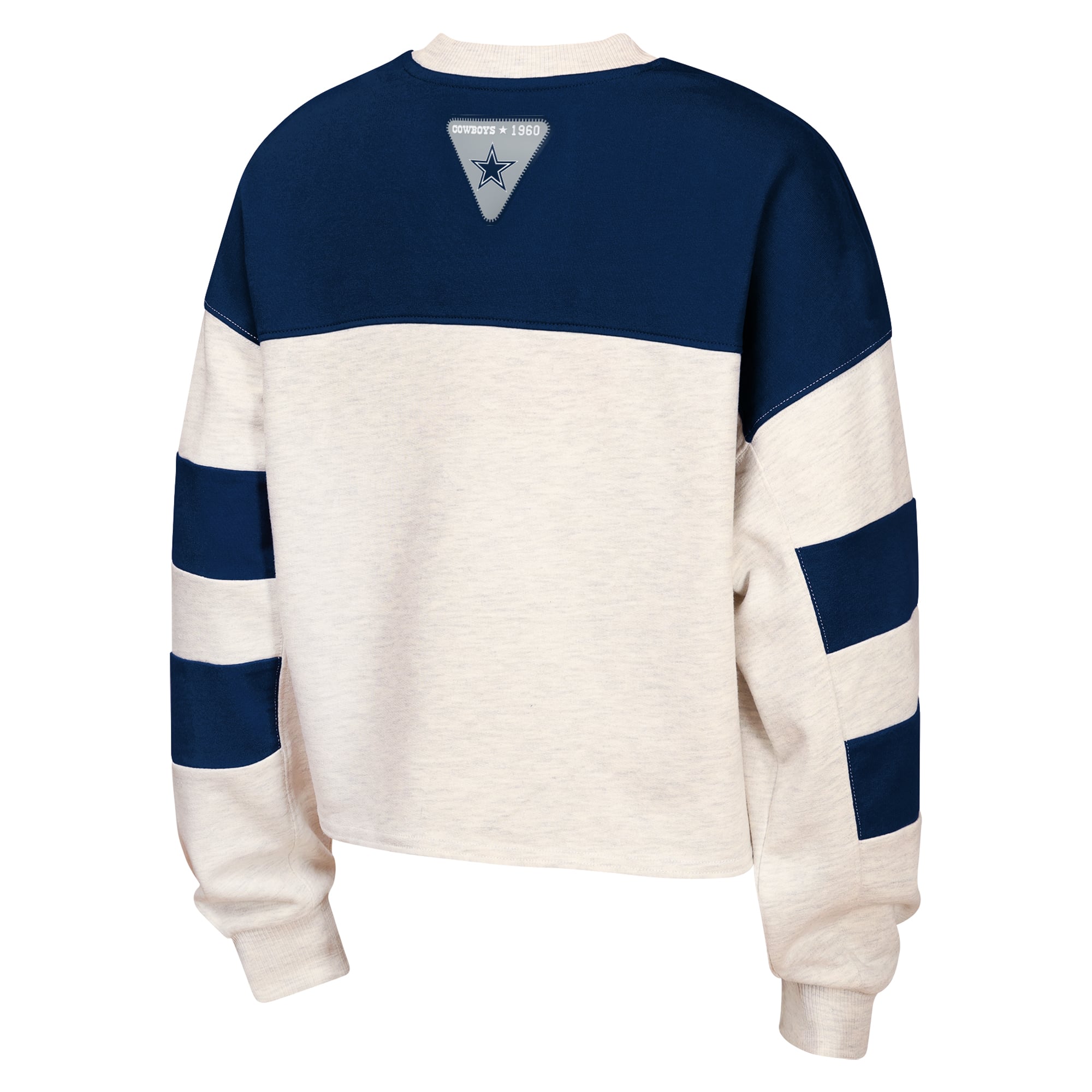 Sweat-shirt à col rond en éponge gris Dallas Cowboys Dynasty pour jeunes filles Outerstuff