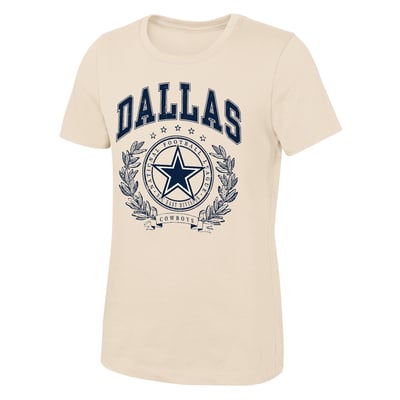  Dallas Cowboys Outerstuff Girls Youth Undefeated T-Shirt - Natural
