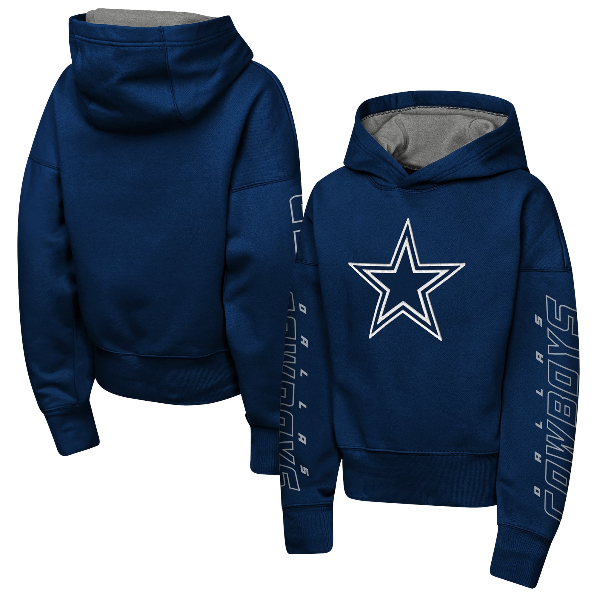 Sweat à capuche Outerstuff bleu marine Dallas Cowboys Miss Tailgate pour filles