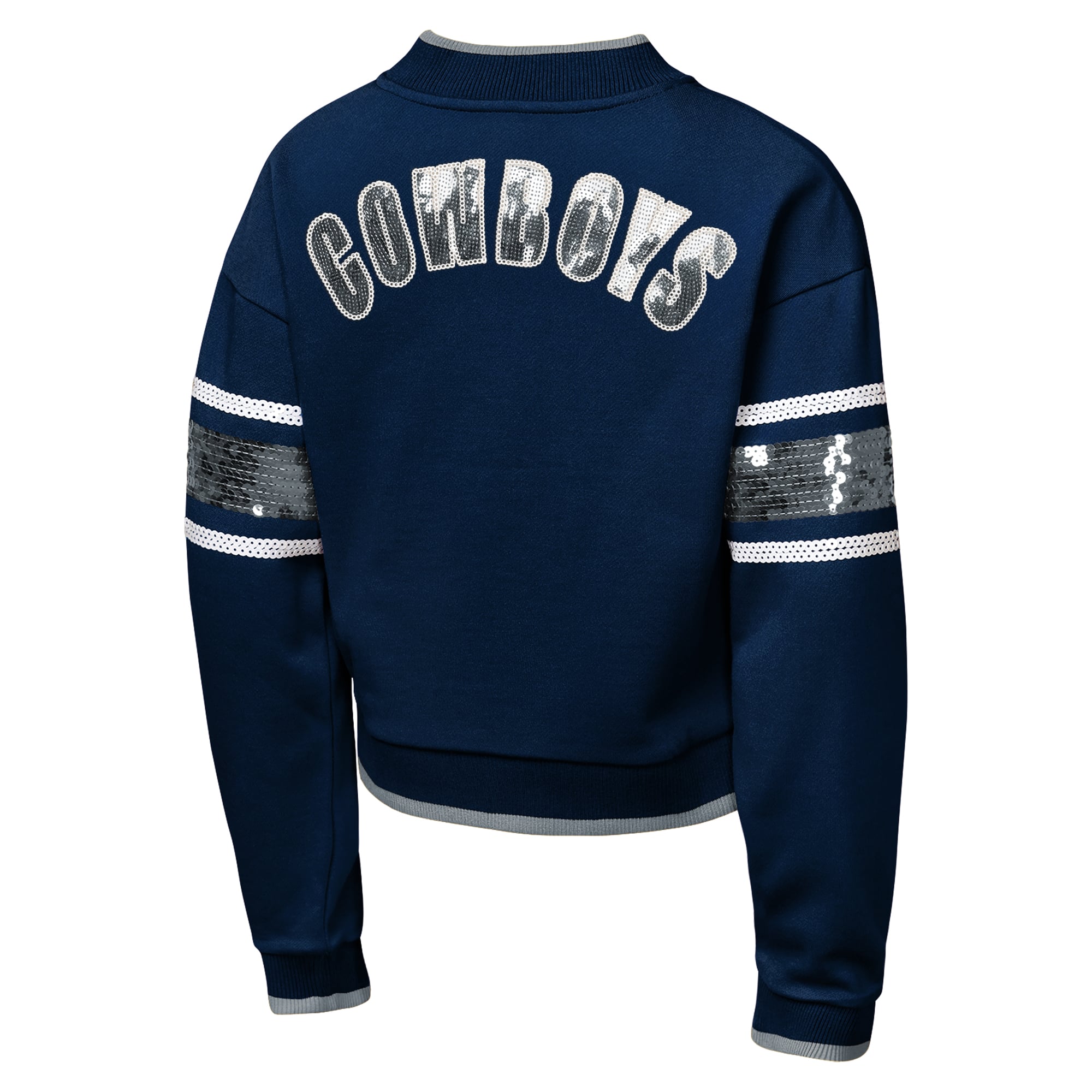Veste bomber zippée intégrale bleu marine Outerstuff Dallas Cowboys MVP pour jeunes filles