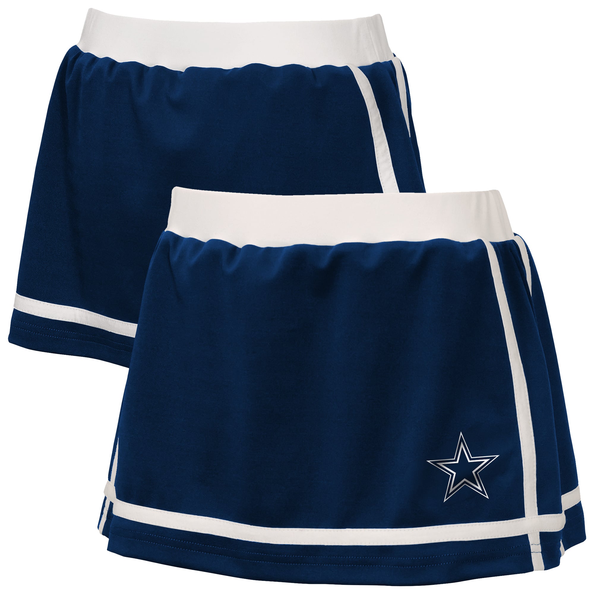 Jupe-short rayée marine des Dallas Cowboys Special Teams de la marque Girls Youth WEAR by Erin Andrews