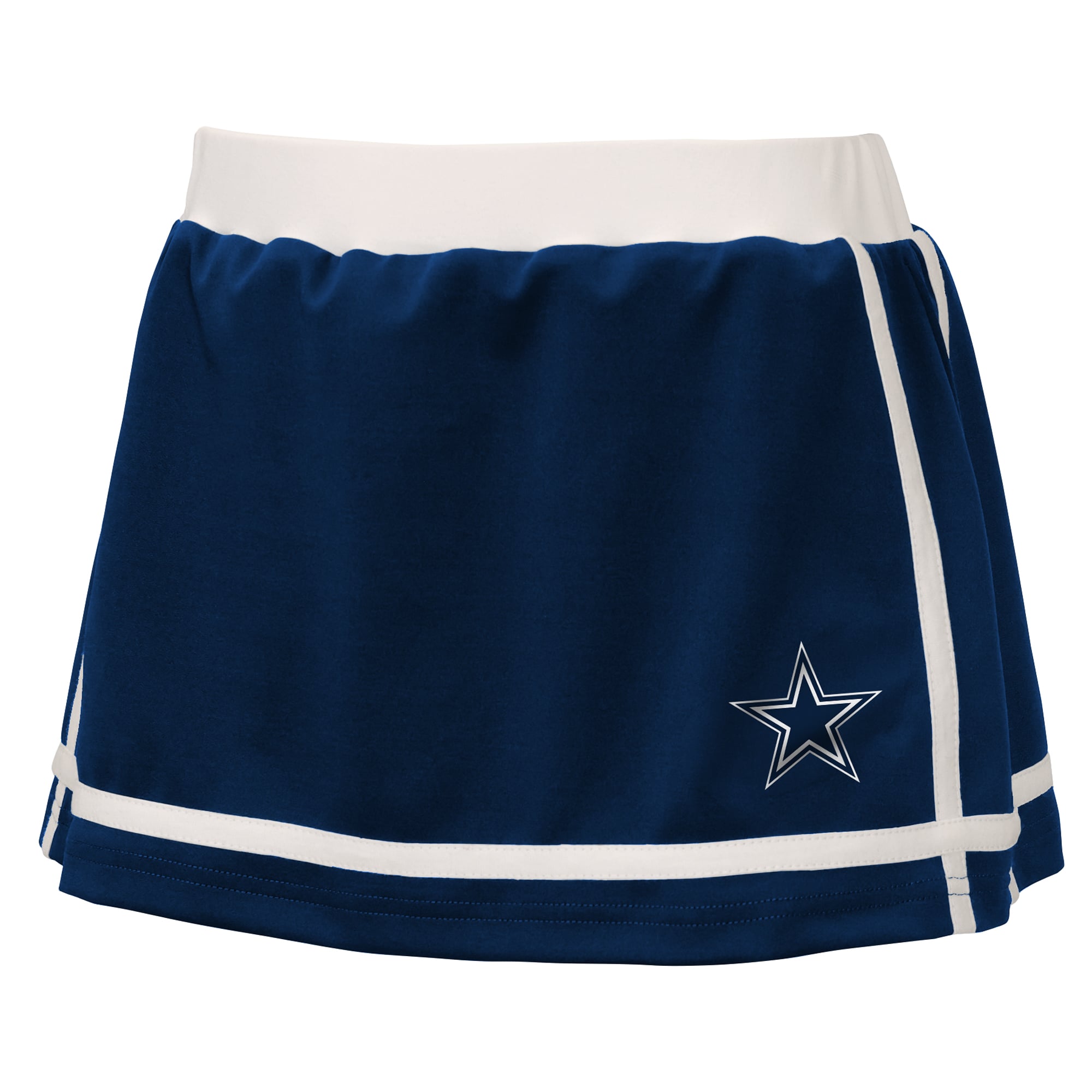 Jupe-short rayée marine des Dallas Cowboys Special Teams de la marque Girls Youth WEAR by Erin Andrews