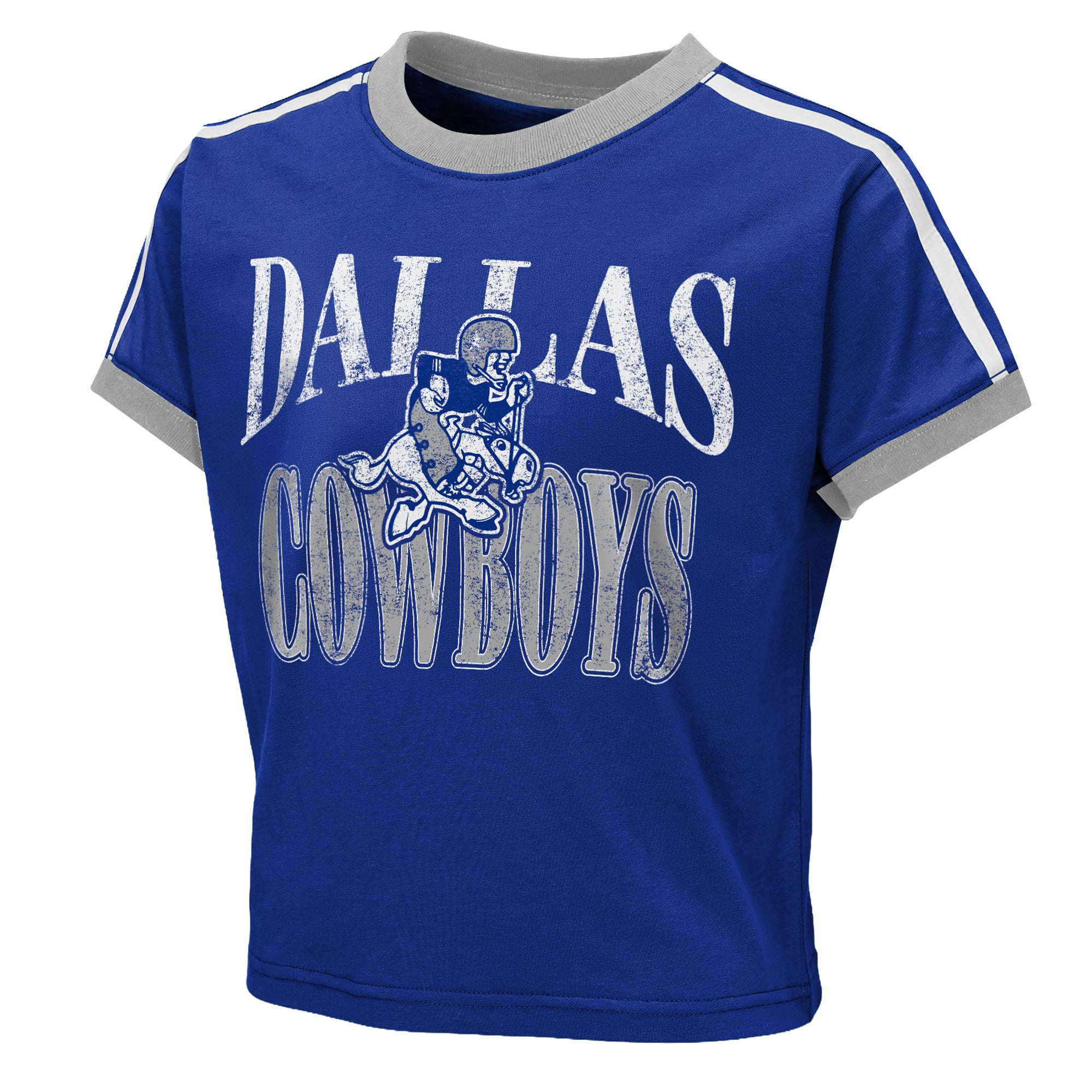 T-shirt bébé court à col rond « Hail Mary » de la marque Girls Youth WEAR by Erin Andrews Royal Dallas Cowboys