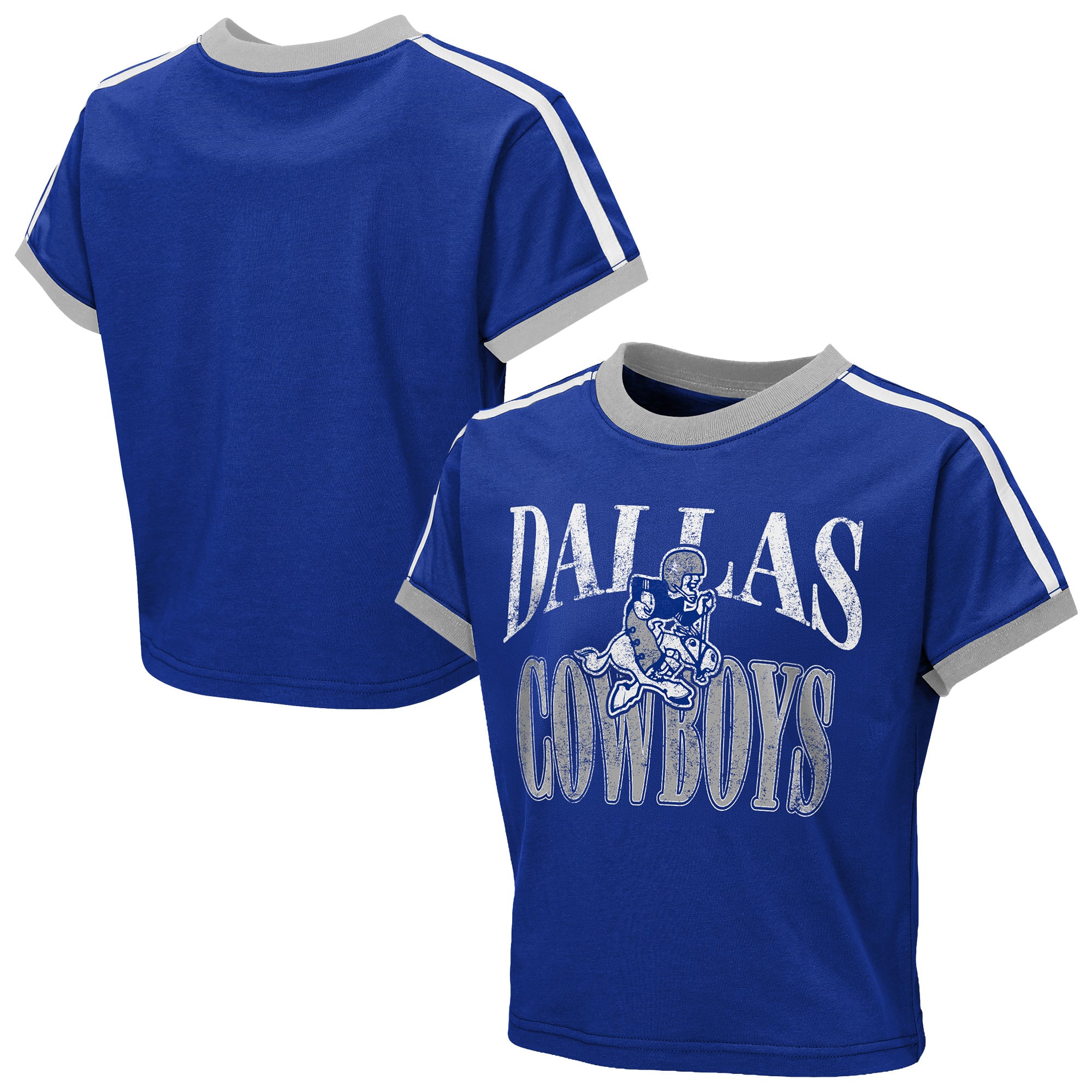 T-shirt bébé court à col rond « Hail Mary » de la marque Girls Youth WEAR by Erin Andrews Royal Dallas Cowboys