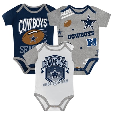  Dallas Cowboys Outerstuff Infant 1st Round Pick Creeper Three-Piece Set - Navy