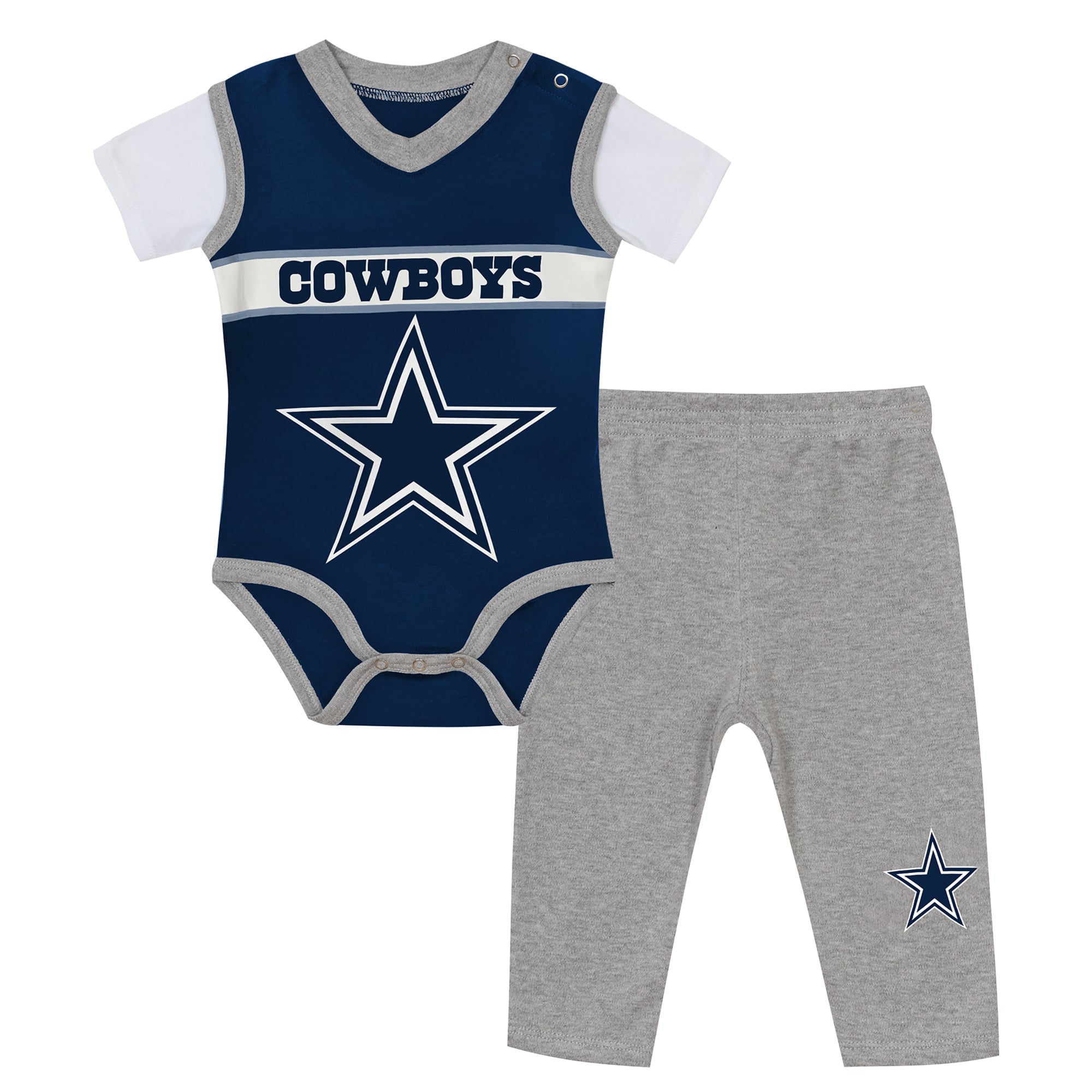 Ensemble deux pièces pour bébé Outerstuff Navy Dallas Cowboys Teeny Wideout Jersey