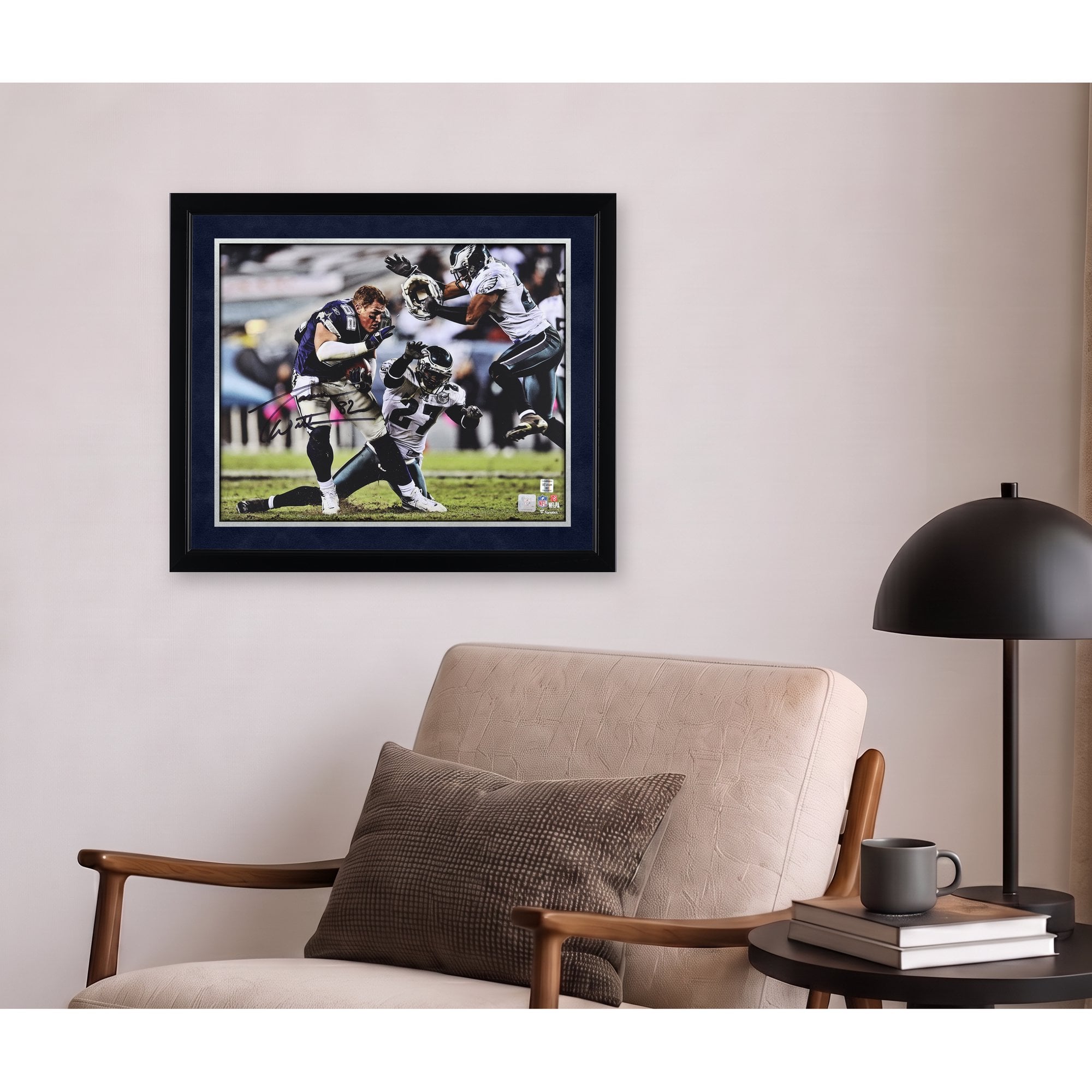 Photo dédicacée de Jason Witten (Dallas Cowboys), format 40 x 50 cm (sans casque), sans casque.