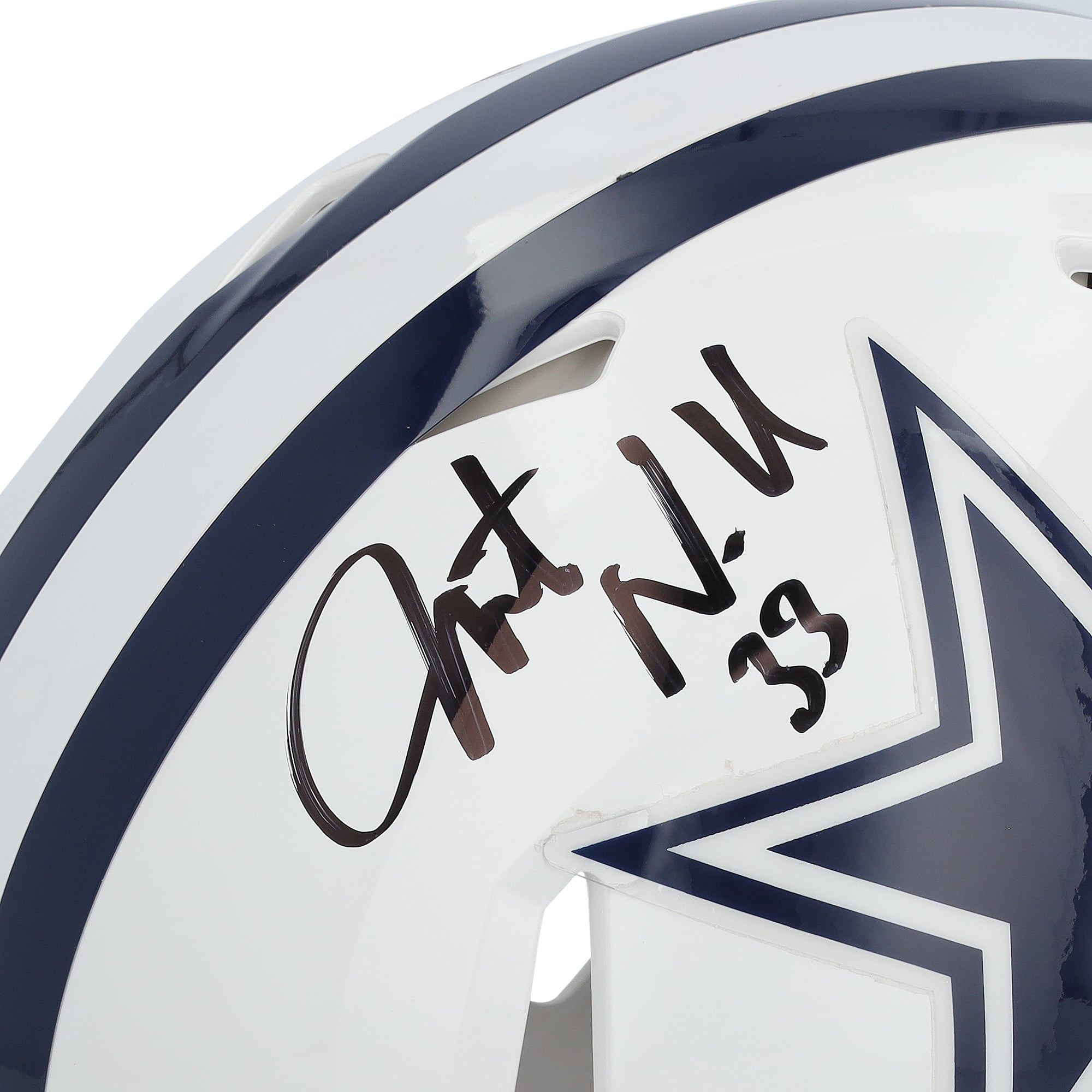 Casque Riddell Alternate Speed ​​Authentic autographié par Javonte Williams des Dallas Cowboys