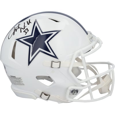 Javonte Williams Dallas Cowboys Autographed Fanatics Authentic Riddell 2022 Alternate Speed Authentic Helmet