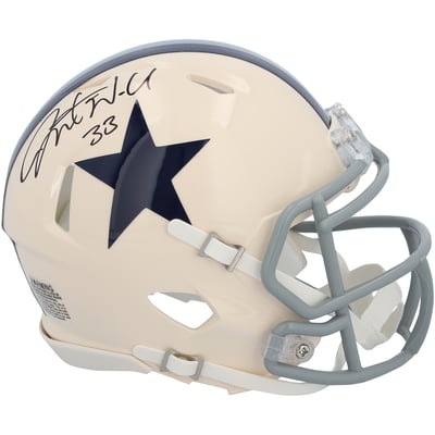 Javonte Williams Dallas Cowboys Autographed Fanatics Authentic Riddell Retro Speed Mini Helmet