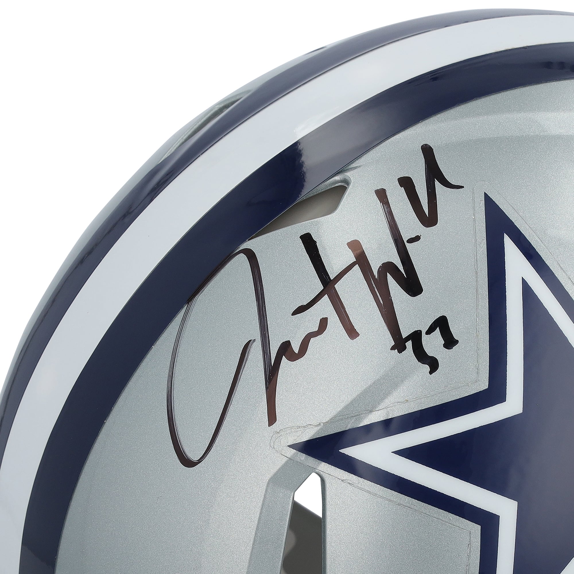 Casque Riddell Speed ​​Authentic autographié par Javonte Williams, joueur des Dallas Cowboys