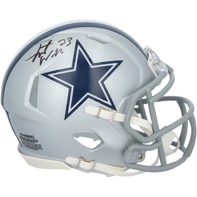 Javonte Williams Dallas Cowboys Autographed Fanatics Authentic Riddell Speed Mini Helmet  