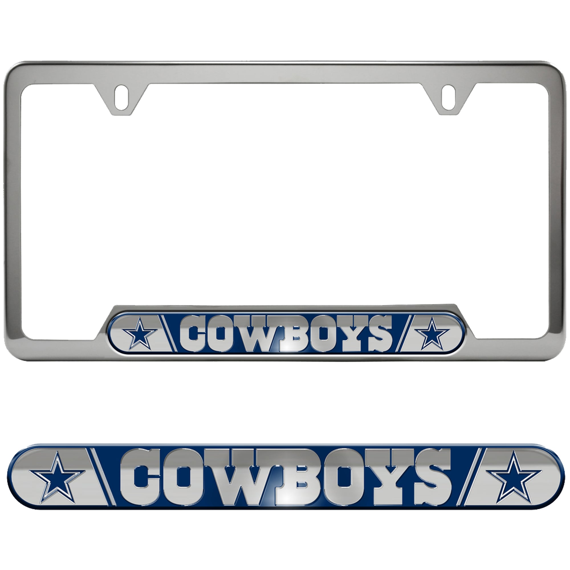 Cadre de plaque d'immatriculation en relief Logo Brands Dallas Cowboys
