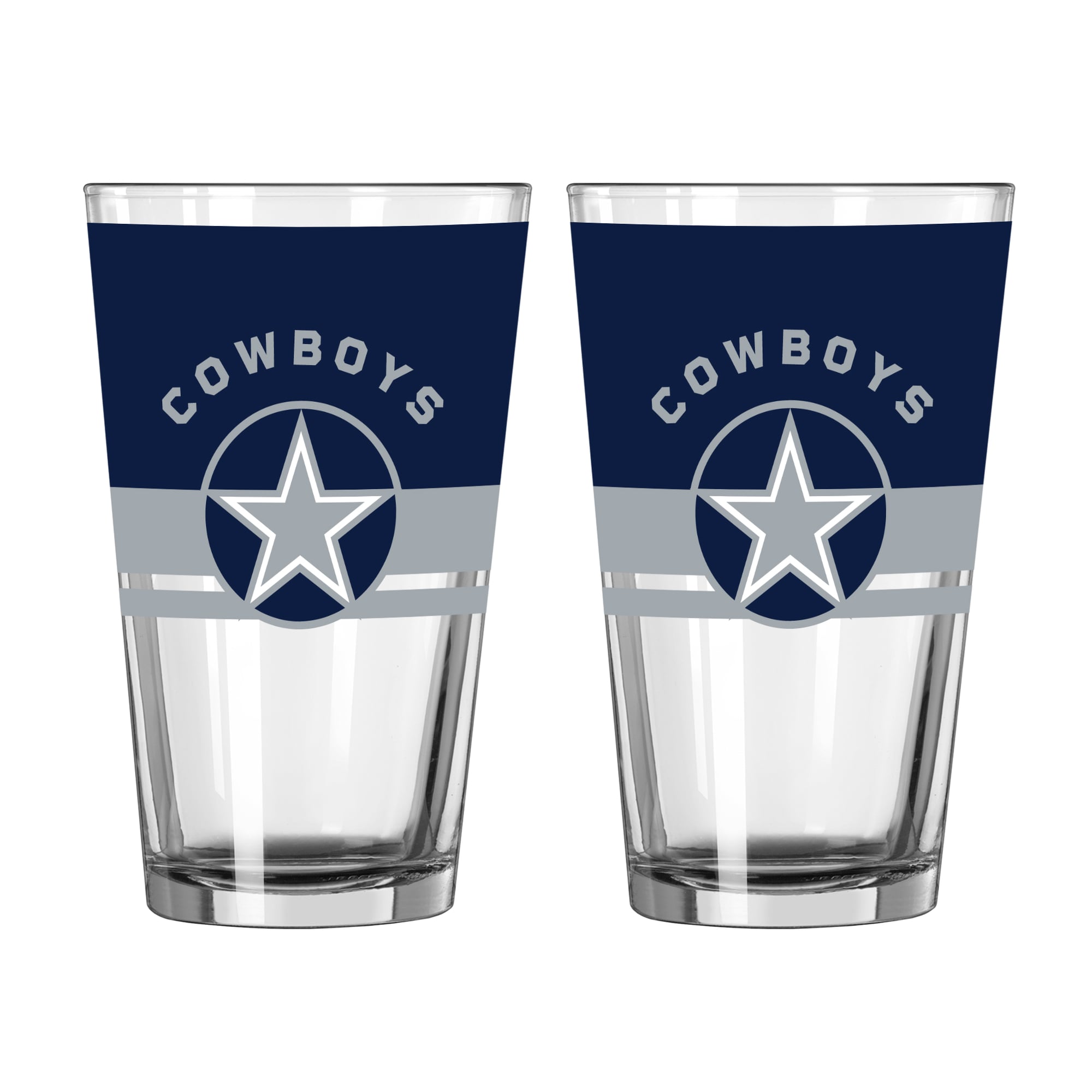 Ensemble de deux verres à bière Horizon de 473 ml (16 oz) Logo Brands Dallas Cowboys