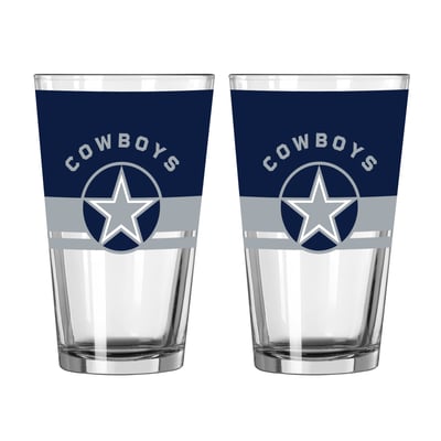 Dallas Cowboys Logo Brands Two-Piece 16oz. Horizon Pint Glass Set