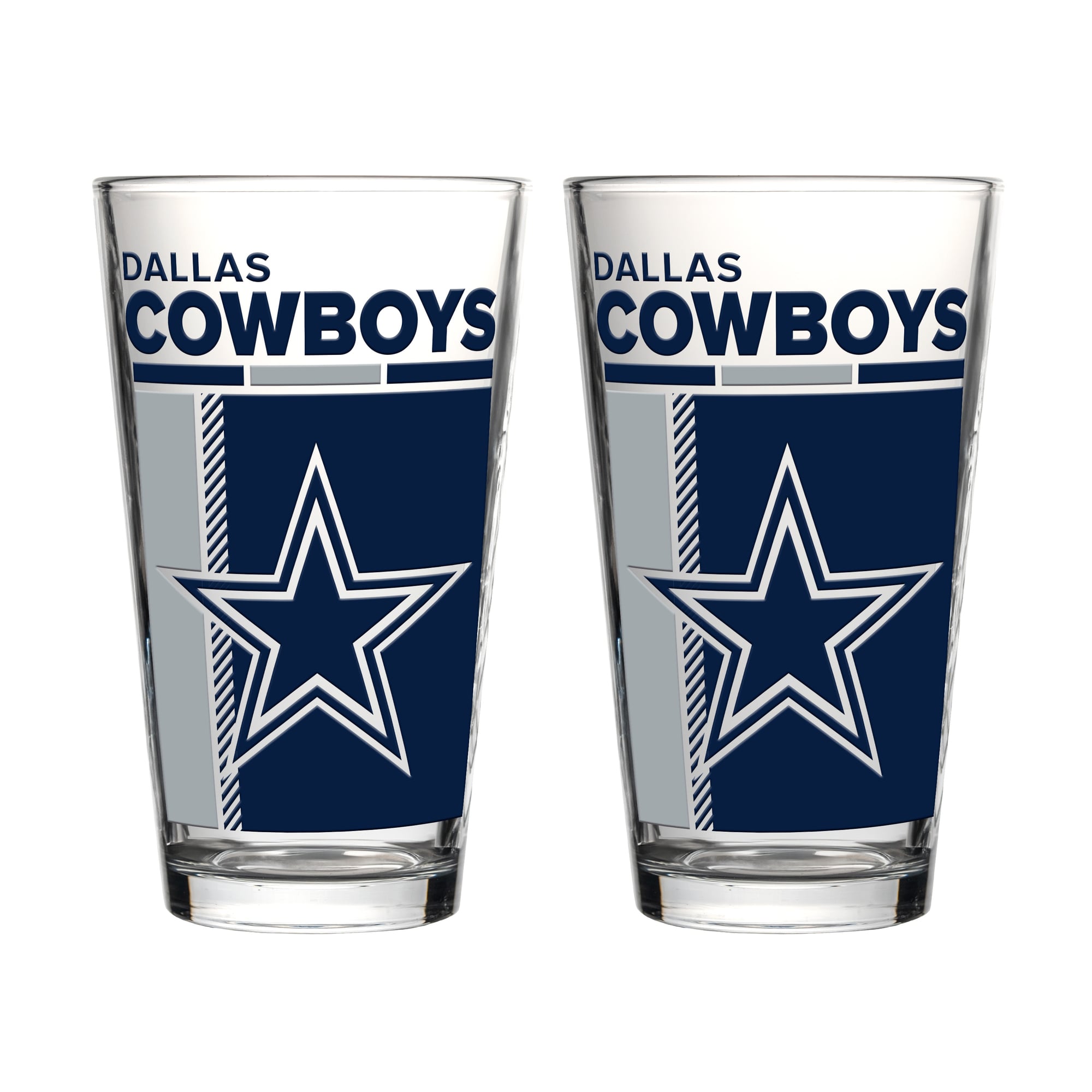 Ensemble de deux verres à bière de 473 ml (16 oz) Logo Brands Dallas Cowboys