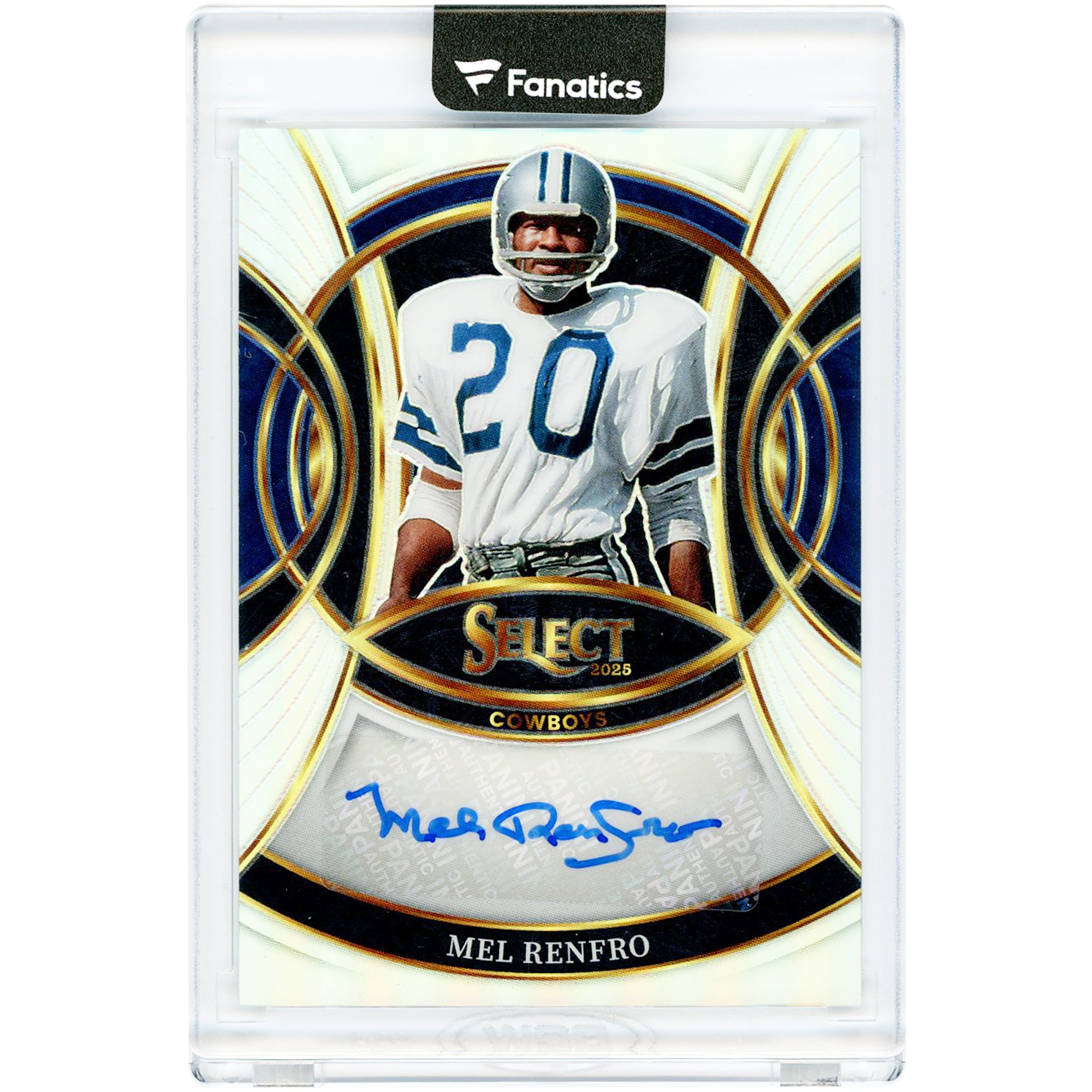 Carte Panini Select Signatures 2025 autographiée par Mel Renfro (Dallas Cowboys) #SP-MRO