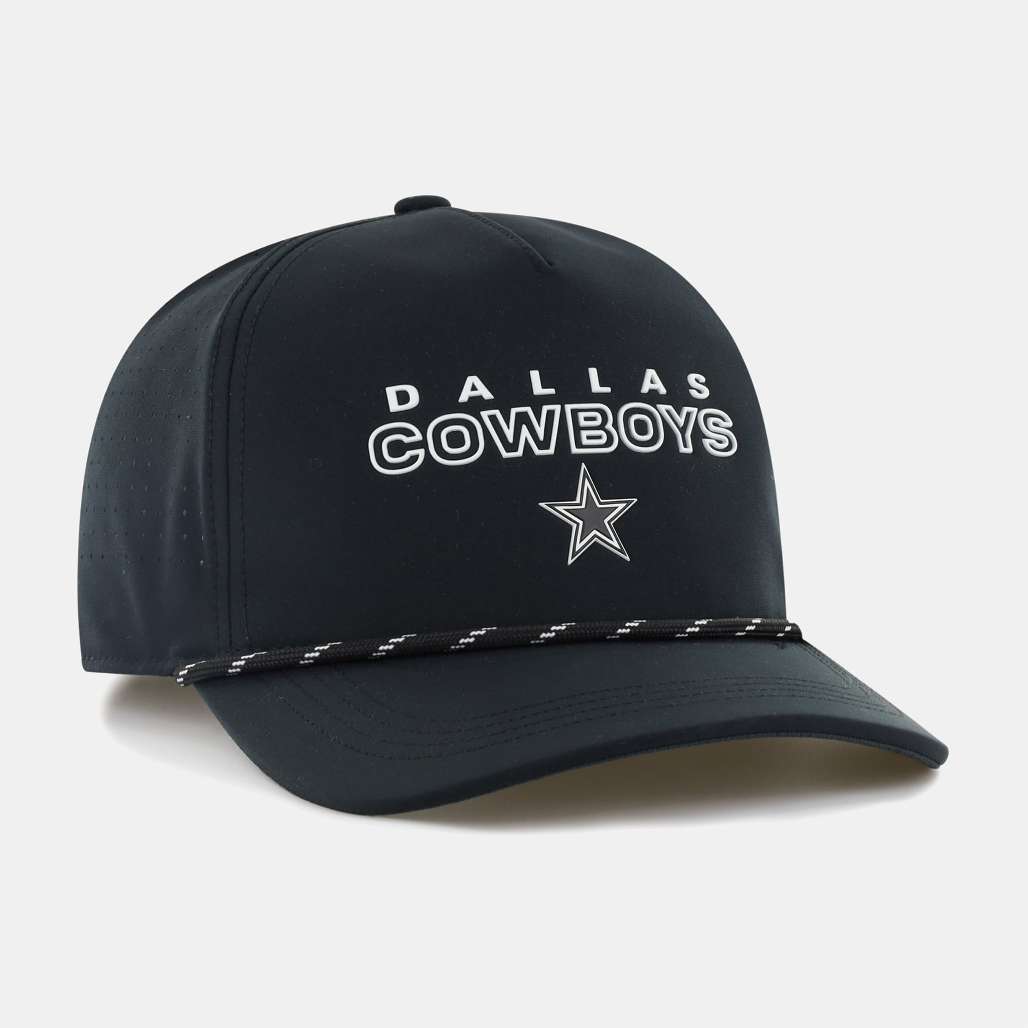 Men's '47  Black Dallas Cowboys Vault Hitch Snapback Hat