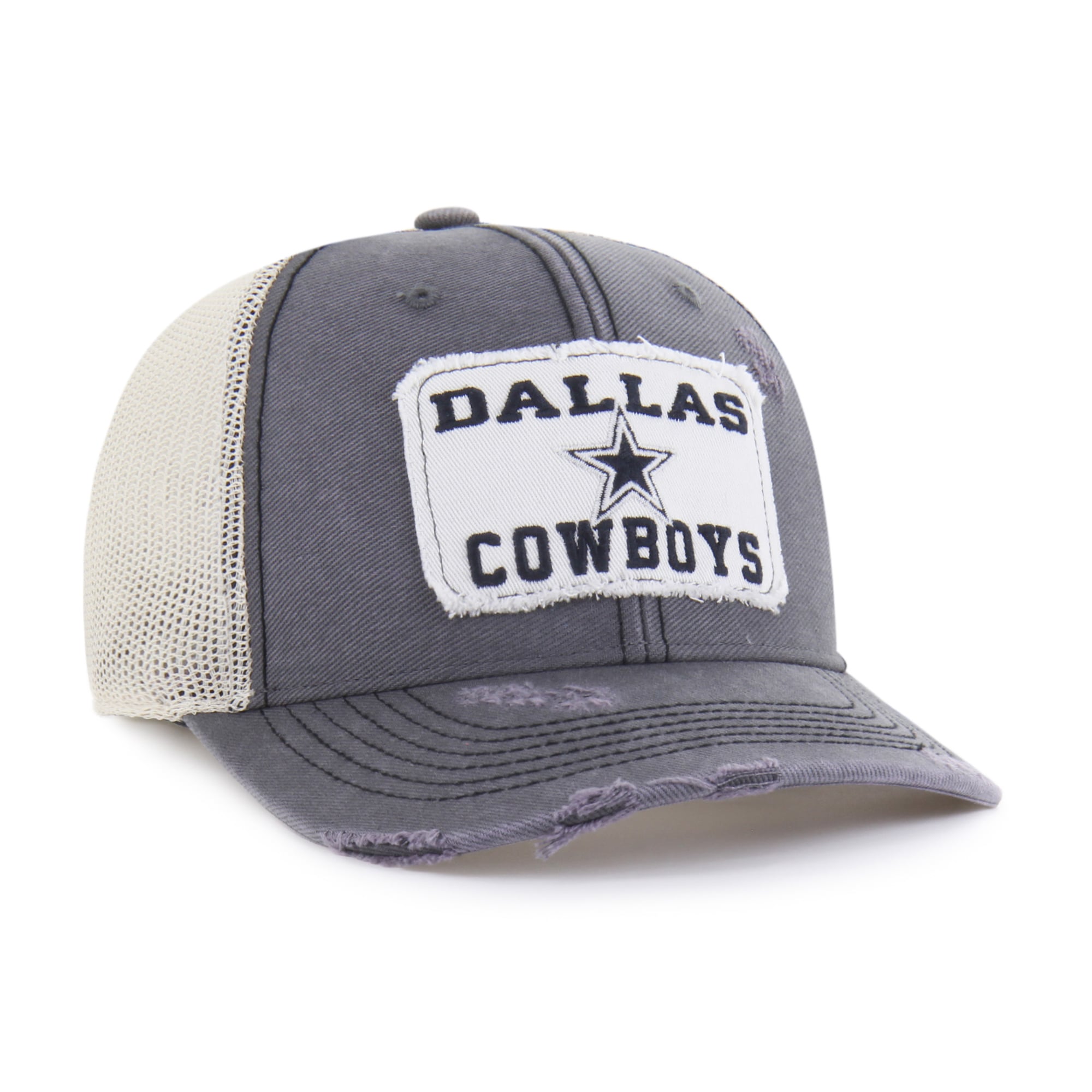 Men's '47 Charcoal Dallas Cowboys Well-Worn Egremont Adjustable Trucker Hat