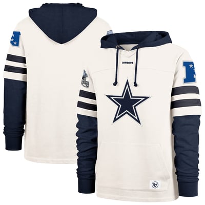  Dallas Cowboys '47 Big & Tall Cornerback Pullover Hoodie - Cream