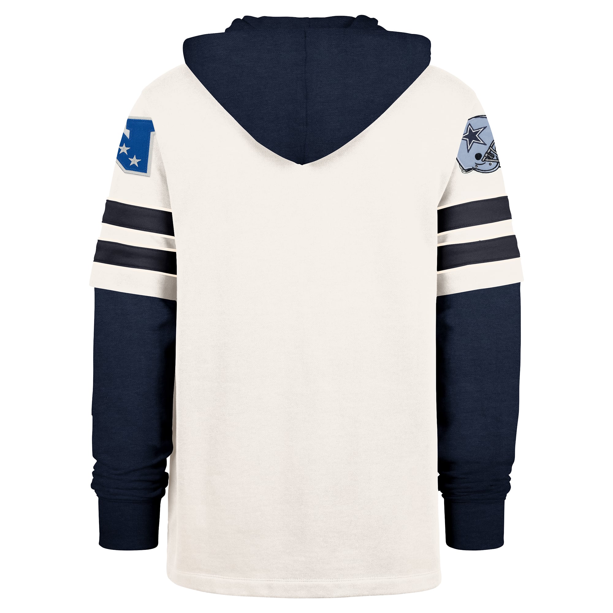 Sweat à capuche homme « 47 » couleur crème, modèle « Dallas Cowboys Cornerback ».
