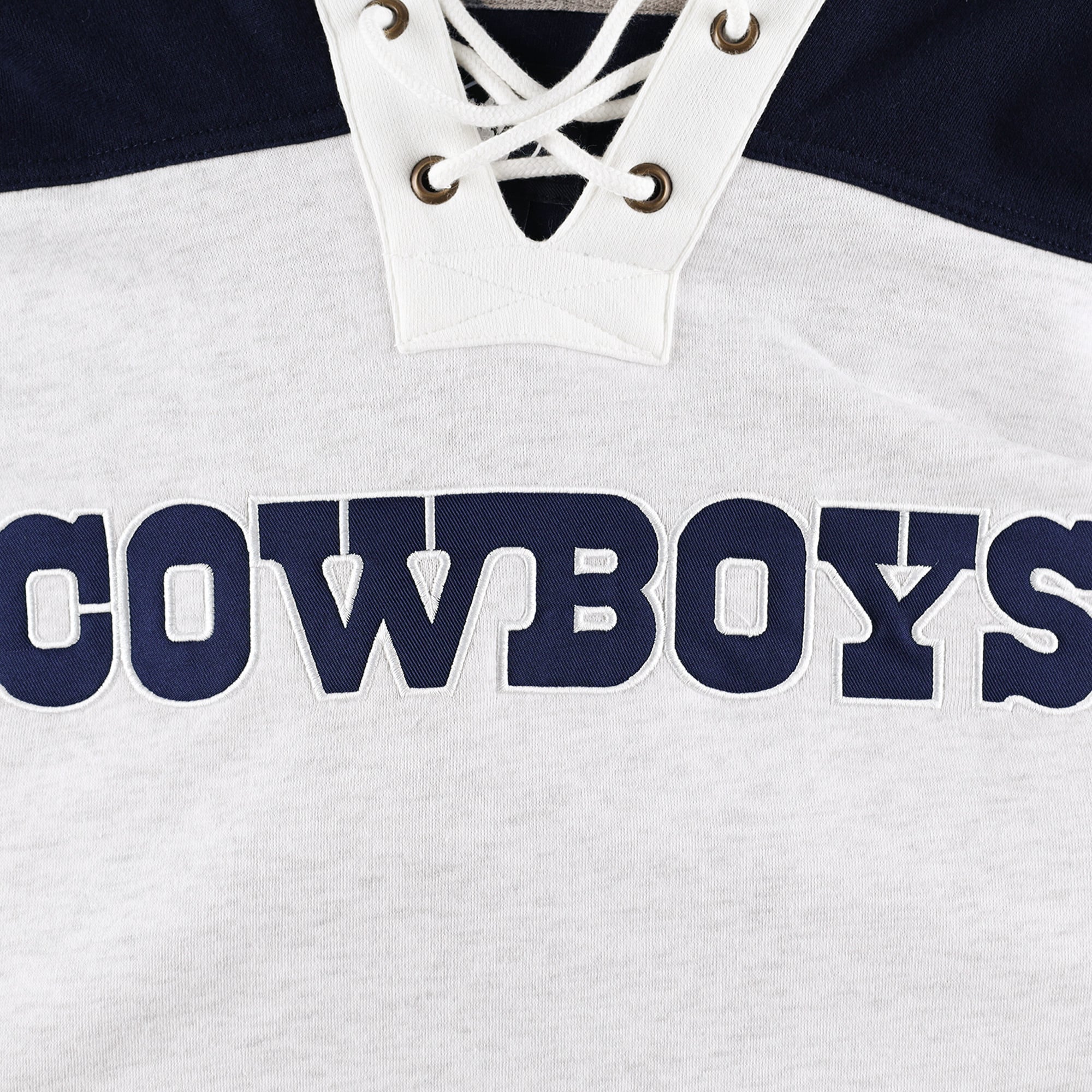 Chandail à capuchon lacets Gridiron des Dallas Cowboys de 1947 pour hommes, gris chiné