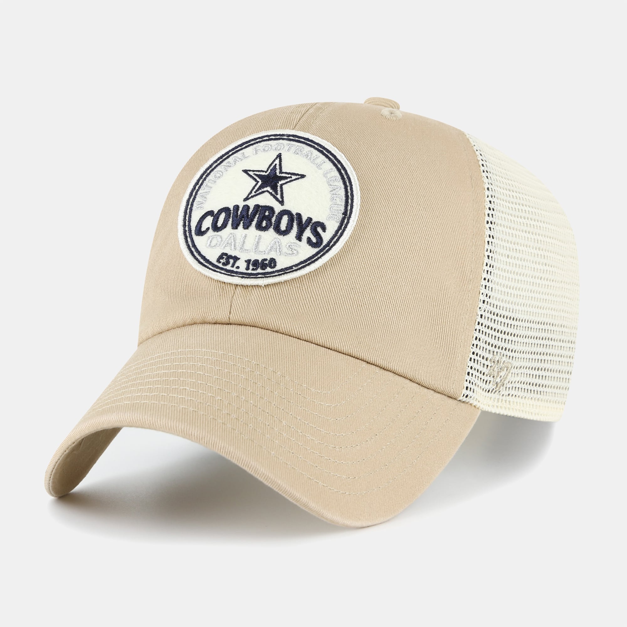 Men's '47  Khaki Dallas Cowboys Clean Up Adjustable Hat