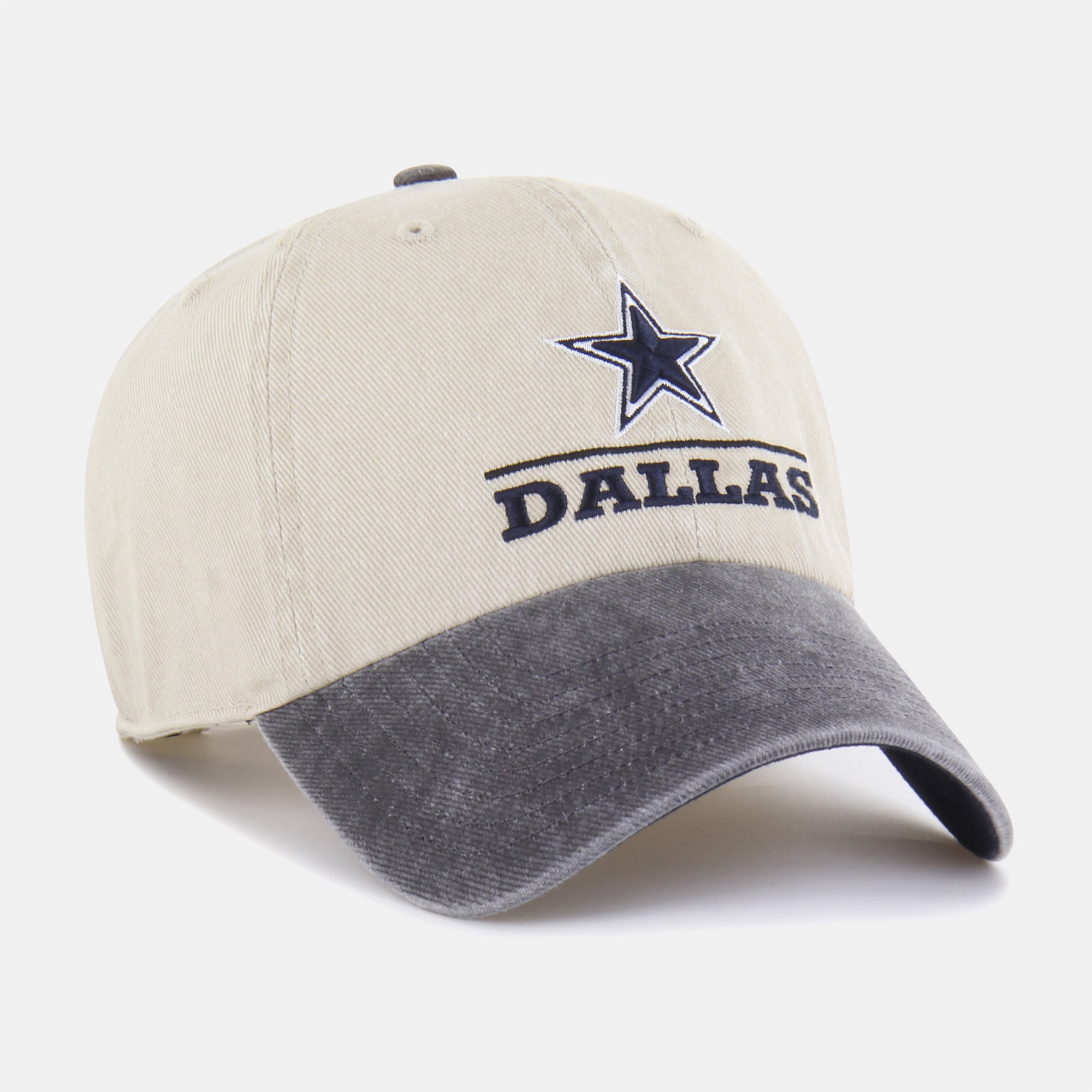 Casquette ajustable pour homme « 47 » Dallas Cowboys Logo Line Clean Up, coloris naturel/charbon