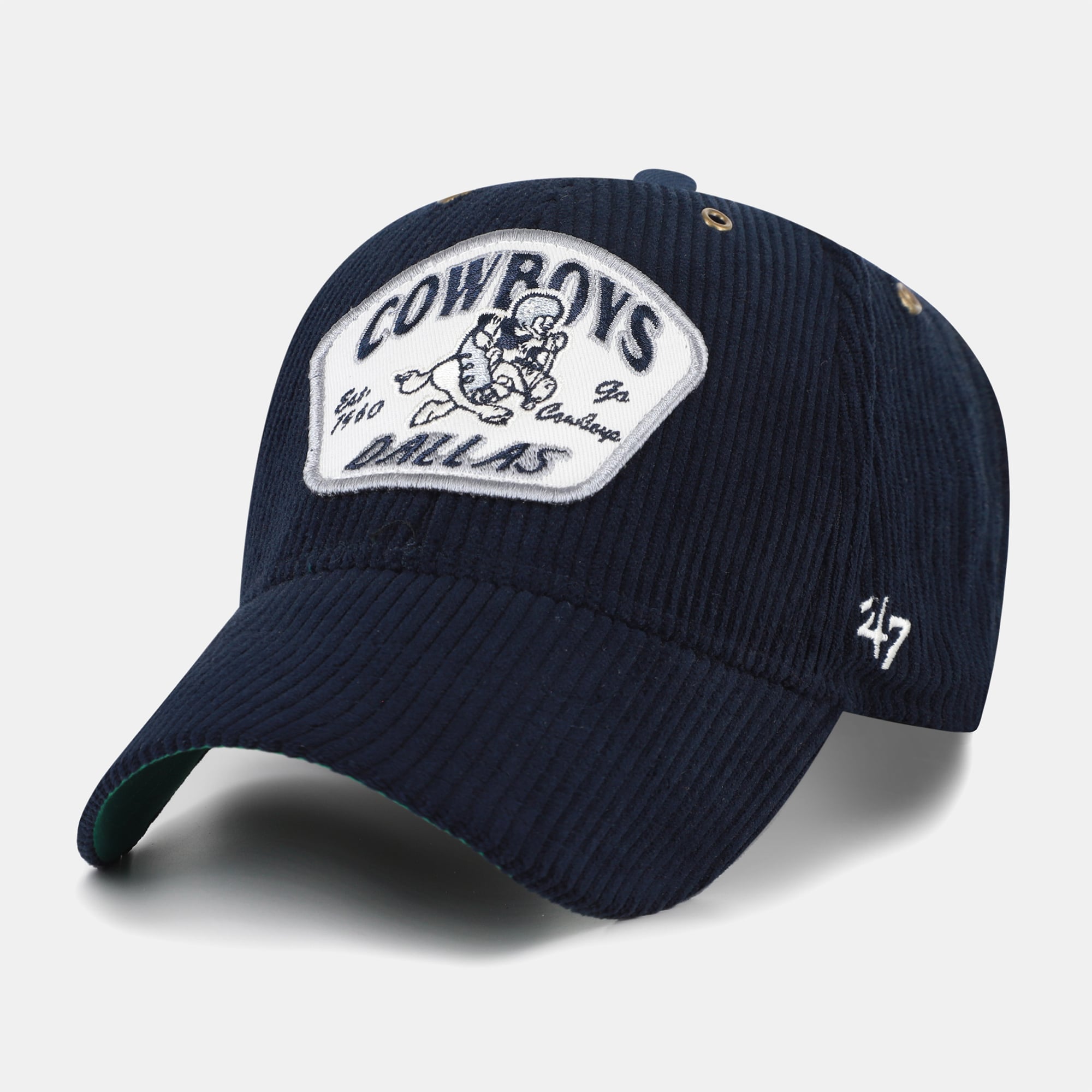 Casquette ajustable en velours côtelé bleu marine Dallas Cowboys « MVP » n° 47