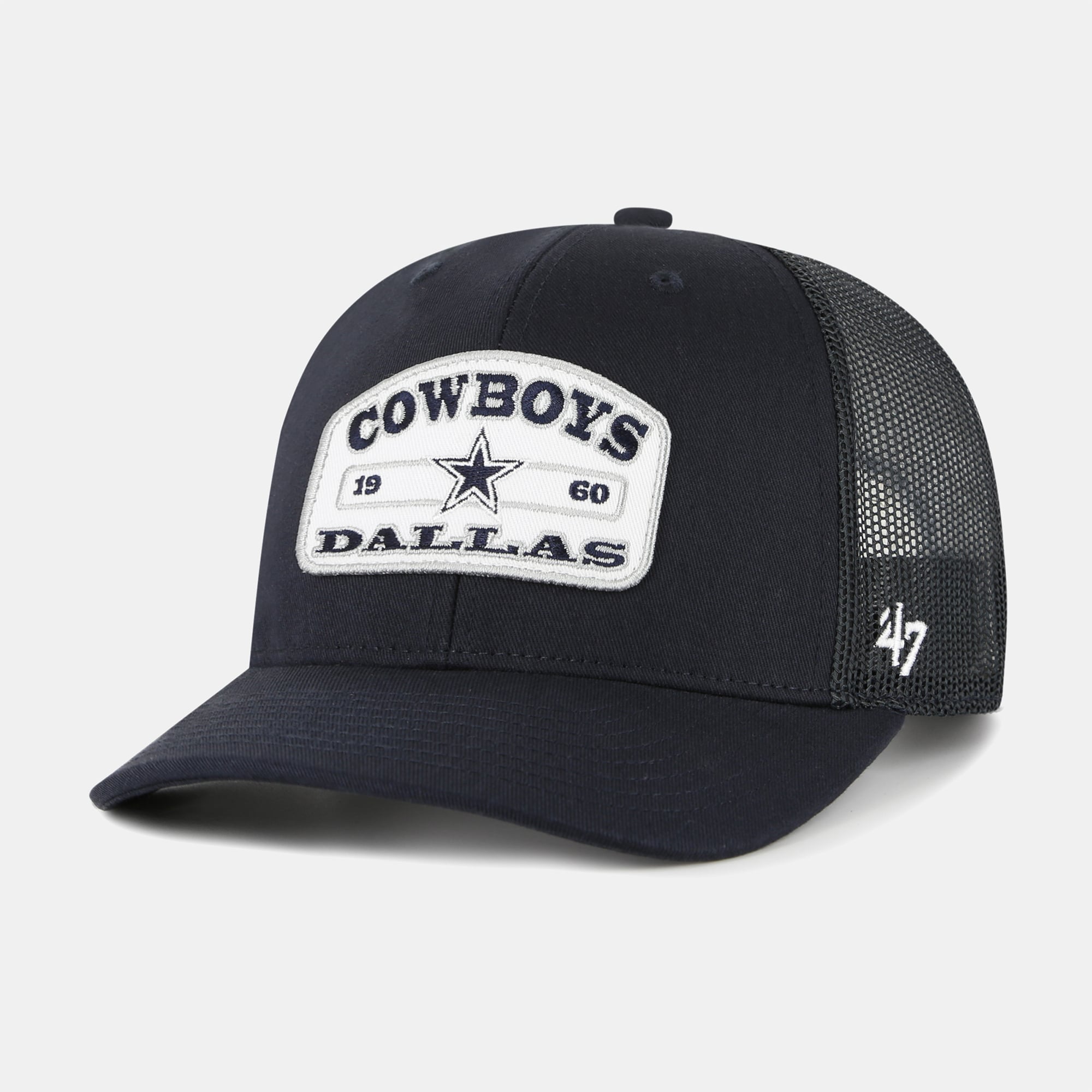 Casquette trucker homme Dallas Cowboys Roadway Strap bleu marine '47