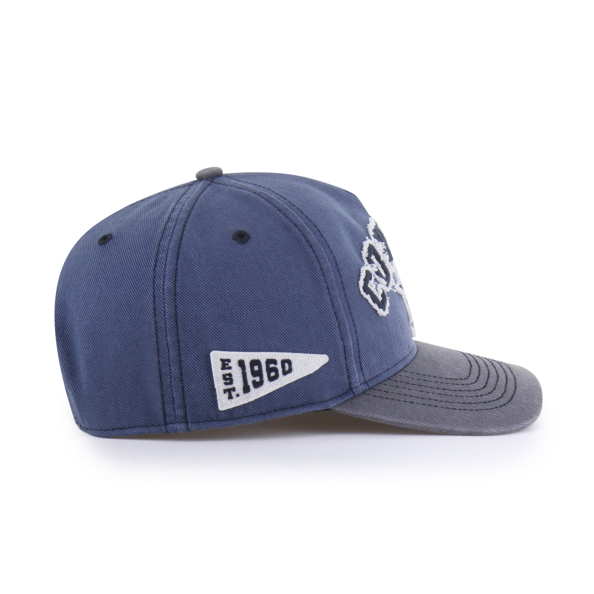 Men's '47 Navy/Charcoal Dallas Cowboys Well-Worn Calderwood Hitch Adjustable Hat