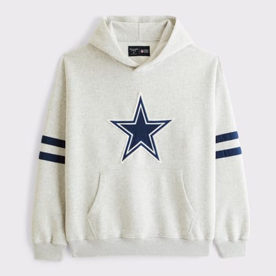 Dallas Cowboys Abercrombie & Fitch Popover Hoodie - Gray