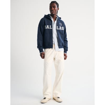 Dallas Cowboys Abercrombie & Fitch  Fleece Full-Zip Hoodie - Navy