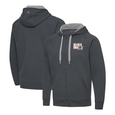 Dallas Cowboys Antigua Woodland Camo Victory Full-Zip Hoodie - Charcoal