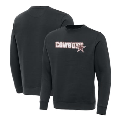 Dallas Cowboys Antigua Woodland Camo Victory Sweatshirt - Charcoal