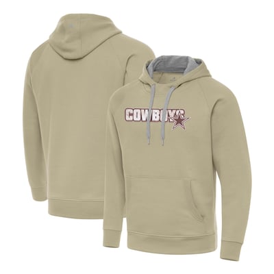 Dallas Cowboys Antigua Woodland Camo Victory Hoodie - Khaki