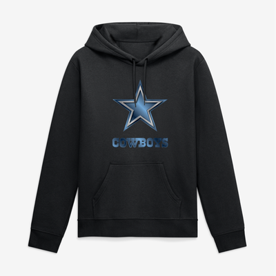 Dallas Cowboys Big & Tall Metallic Mascot Hoodie - Black
