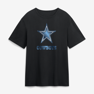 Dallas Cowboys  Metallic Mascot T-Shirt - Black