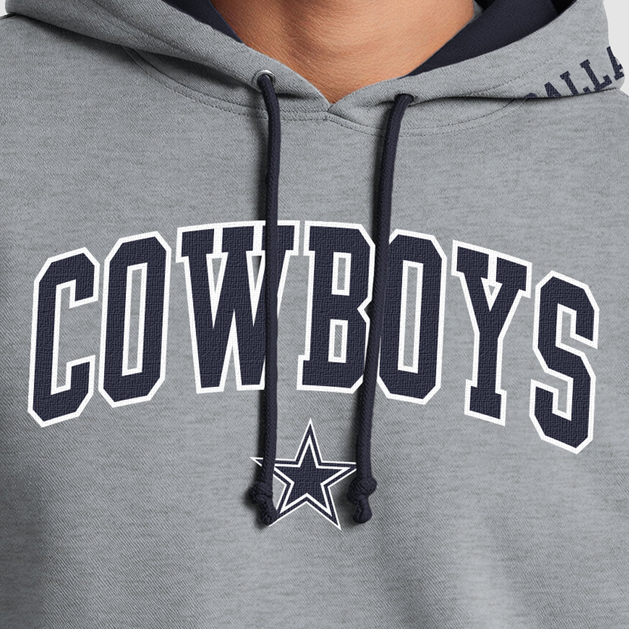 Sweat à capuche contrasté Champion bleu marine Dallas Cowboys pour homme