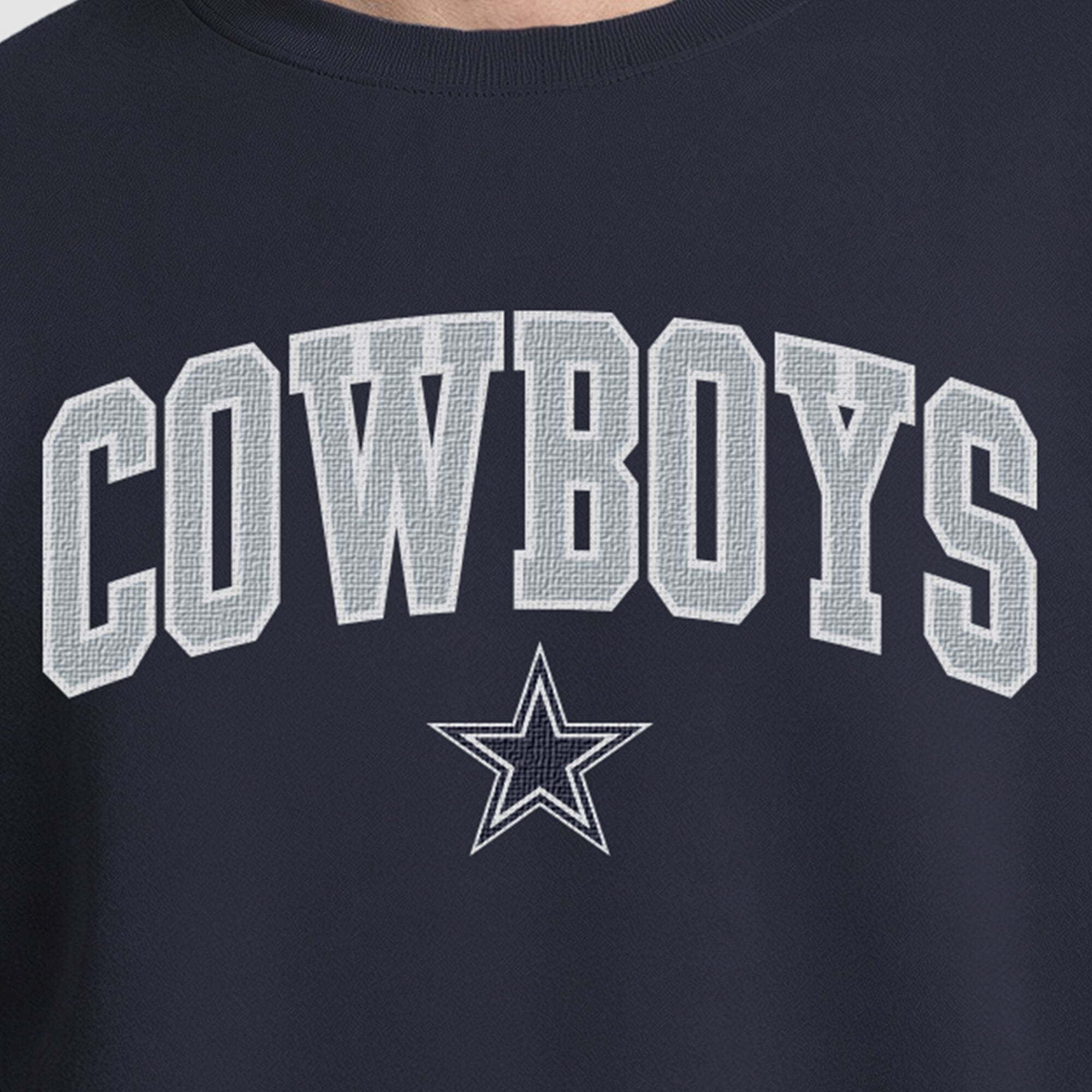 Sweat-shirt à col rond Champion blanc Dallas Cowboys pour homme