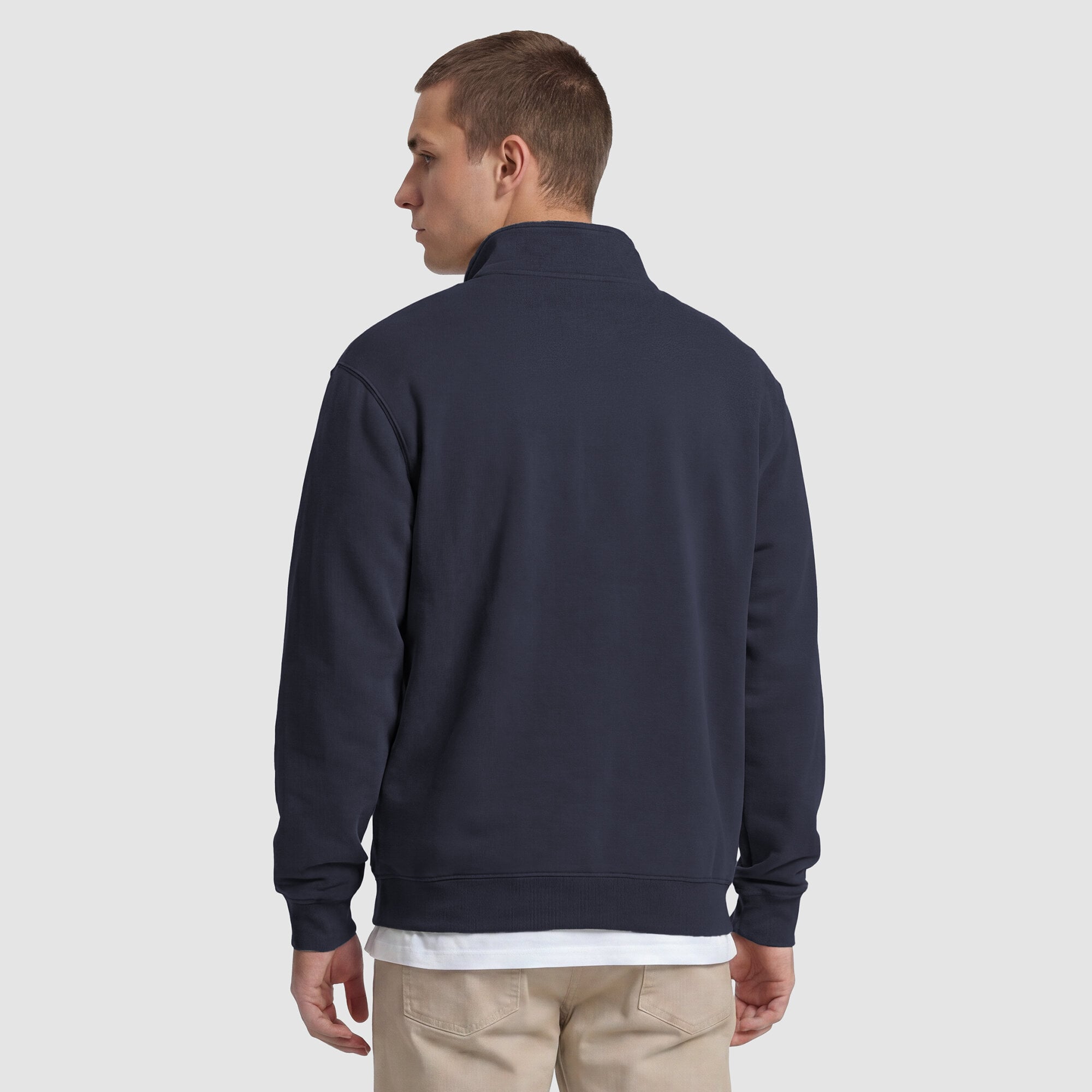 Pull à col zippé Champion bleu marine Dallas Cowboys pour homme