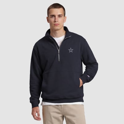  Dallas Cowboys Champion Quarter-Zip Pullover - Navy