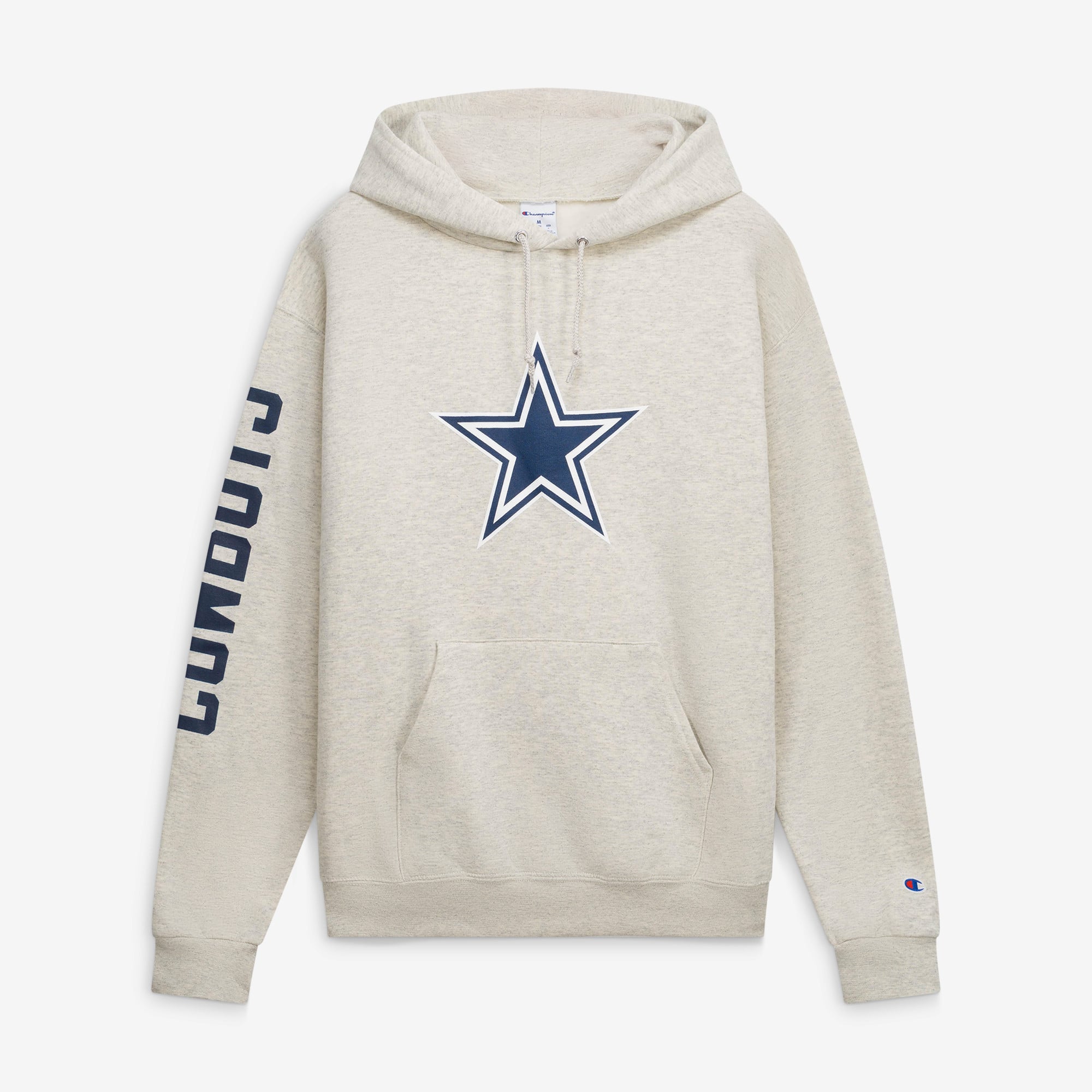 Sweat à capuche Champion Powerblend couleur avoine pour homme, Dallas Cowboys