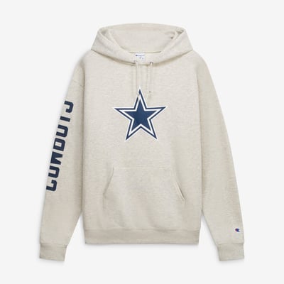  Dallas Cowboys Champion Powerblend Hoodie - Oatmeal