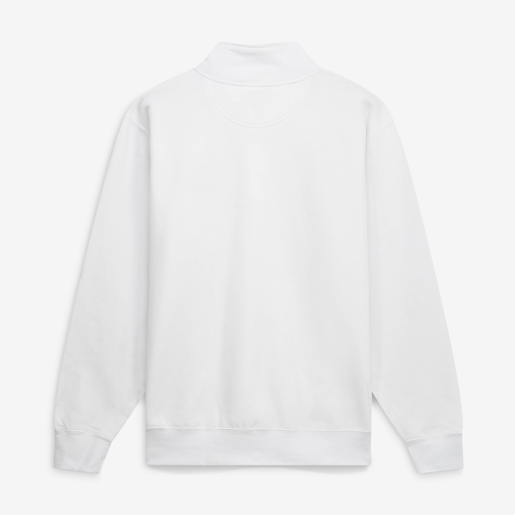 Men's Champion White Dallas Cowboys Powerblend Quarter-Zip Pullover
