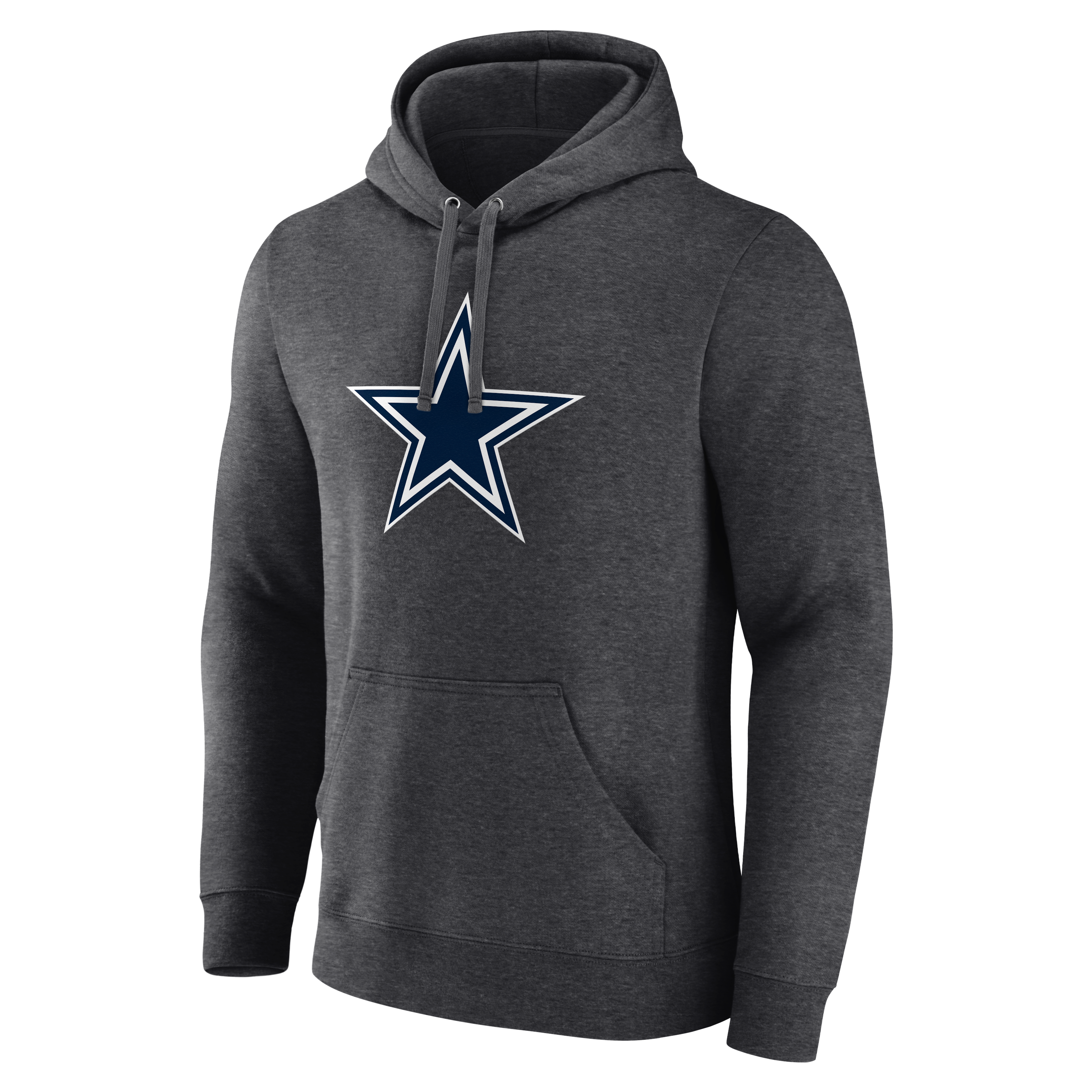 Sweat à capuche pour homme, couleur anthracite, logo principal des Dallas Cowboys
